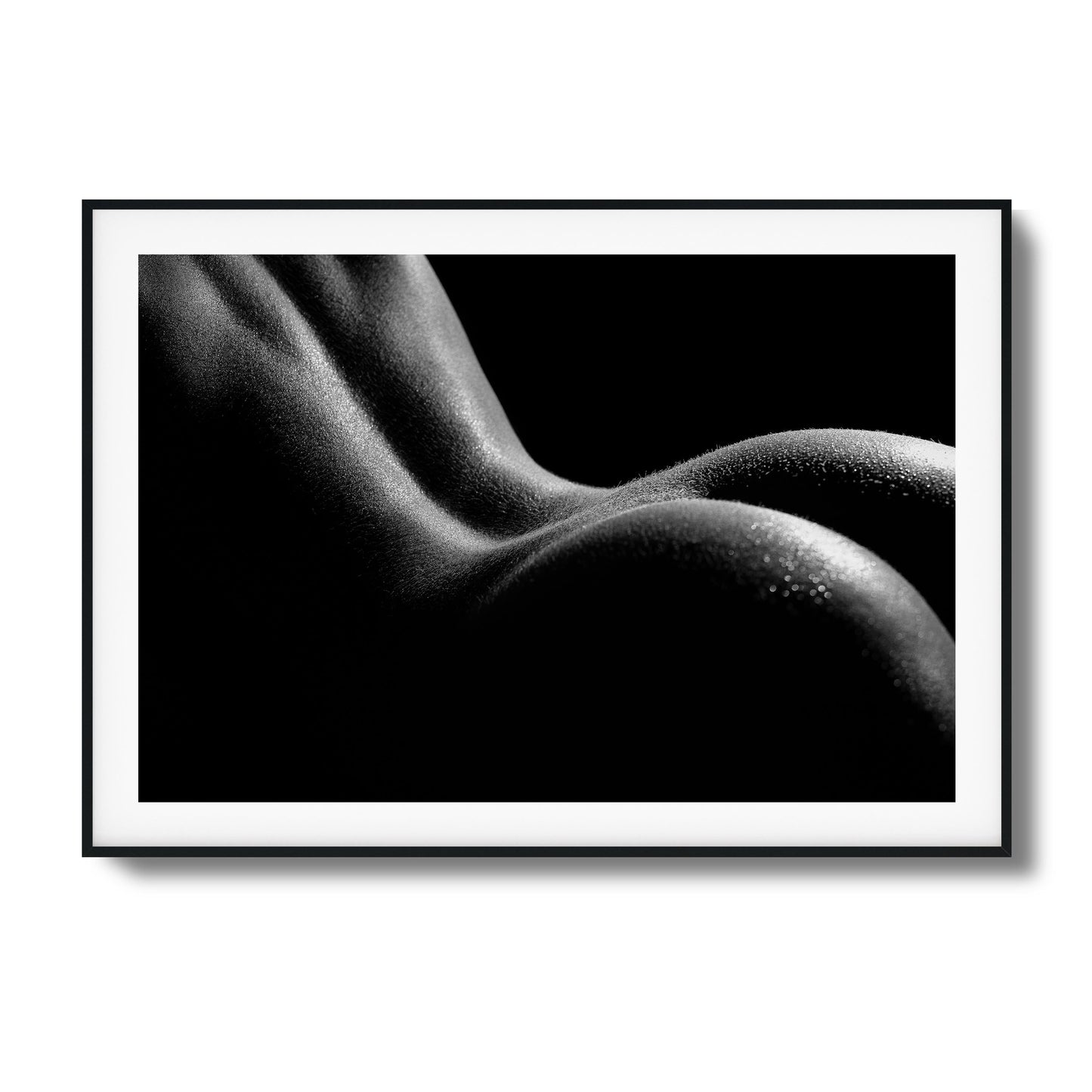 Bold Female Curves in Shadow Framed Art