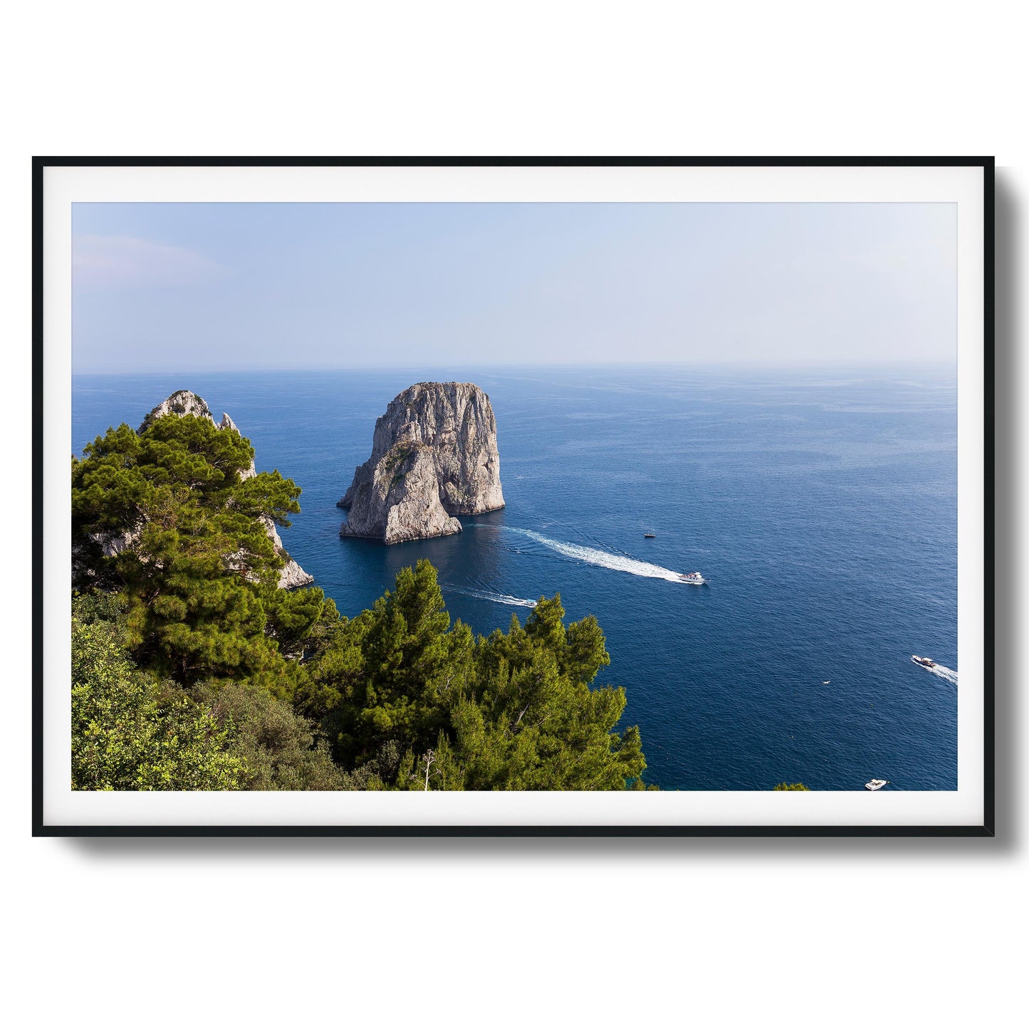 Capri Island View Framed Art