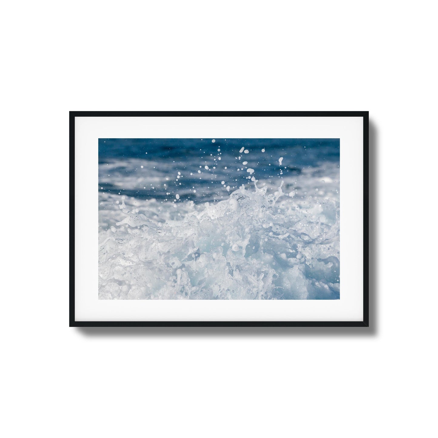 Crashing Blue Framed Art