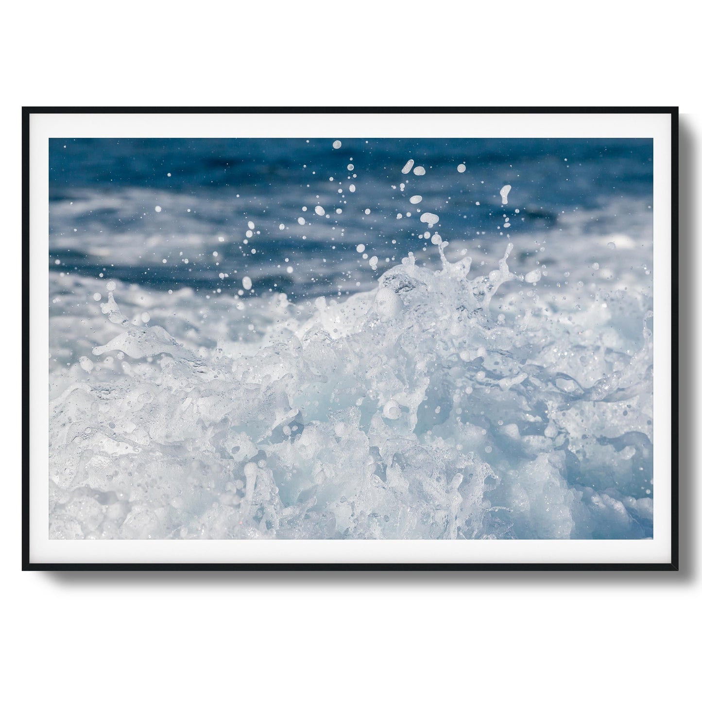 Crashing Blue Framed Art
