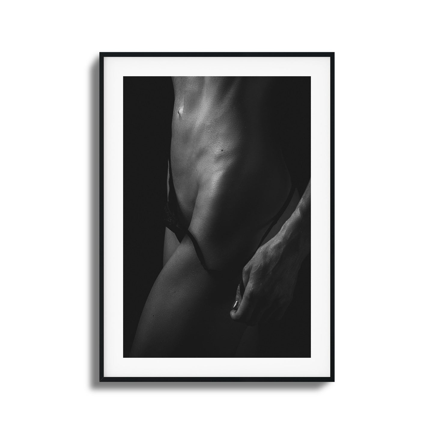 Cut Abs and Shadows Framed Art