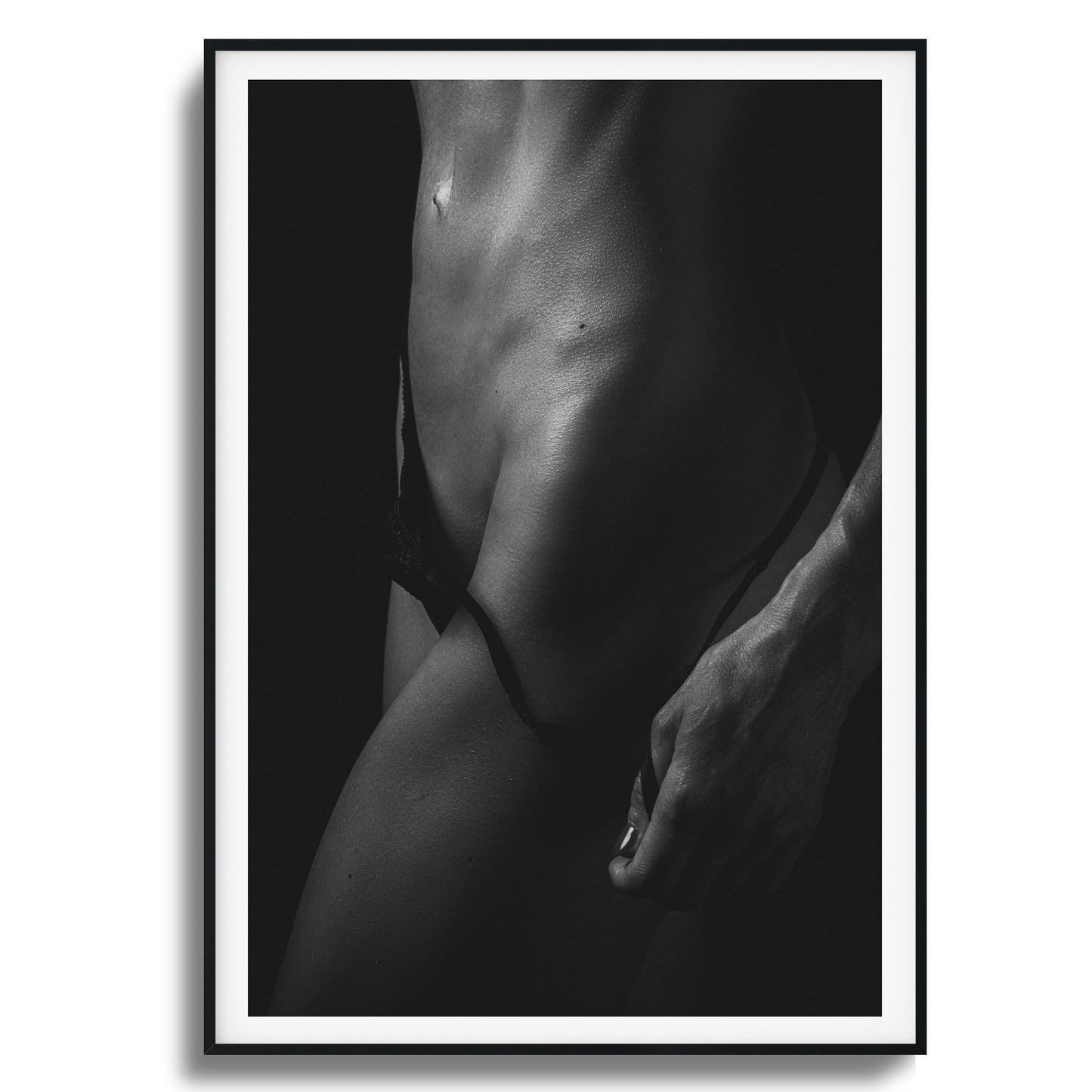 Cut Abs and Shadows Framed Art