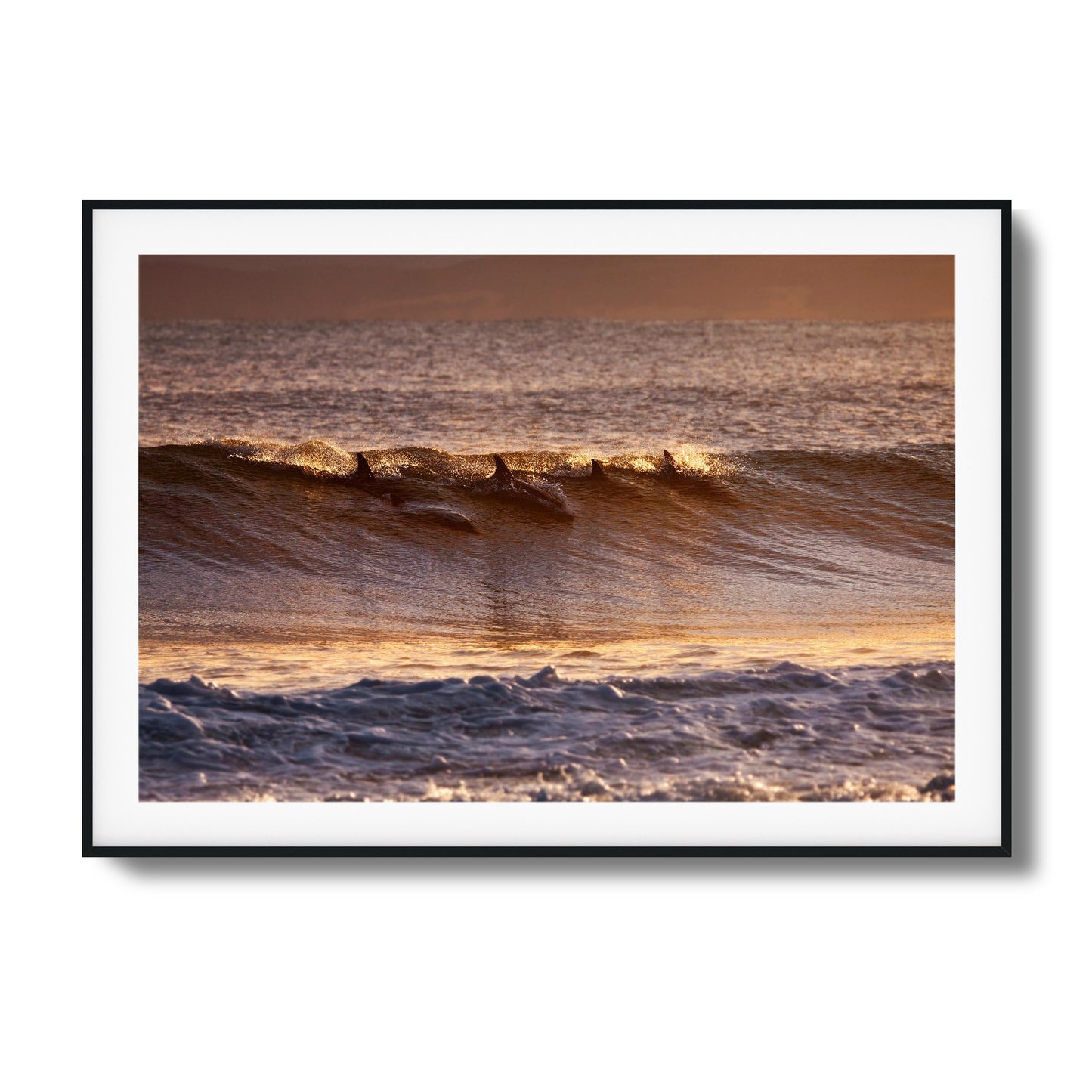 Dolphins at Dusk Framed Art