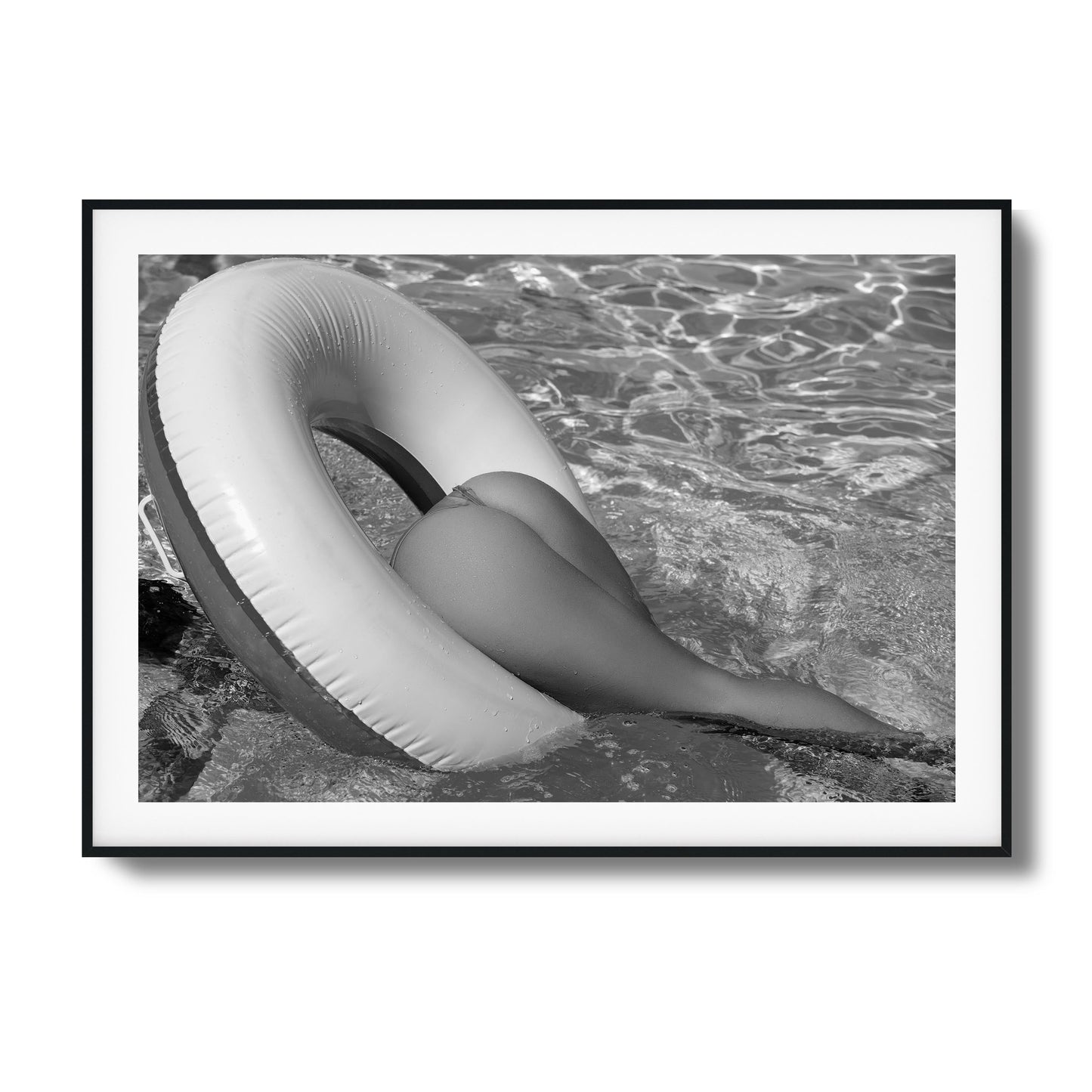 Floating Tease B&W Framed Art