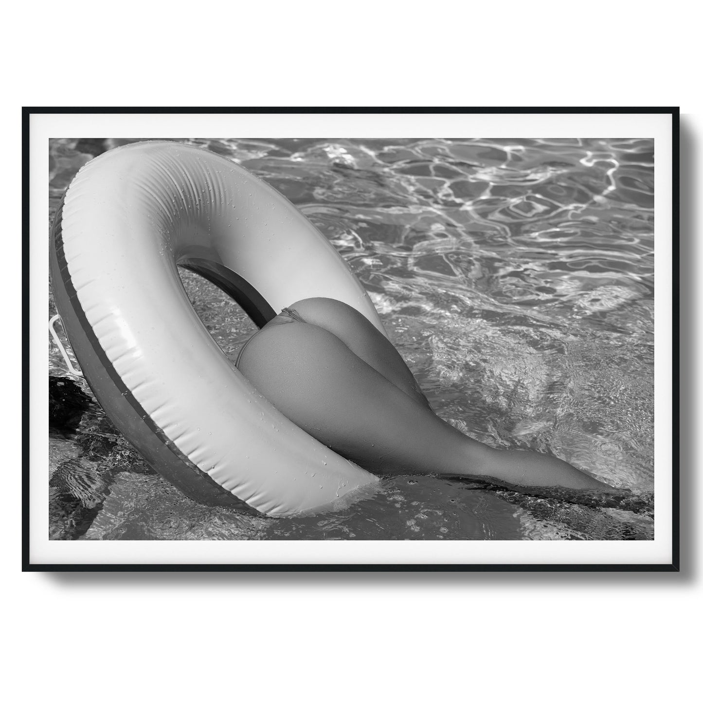 Floating Tease B&W Framed Art