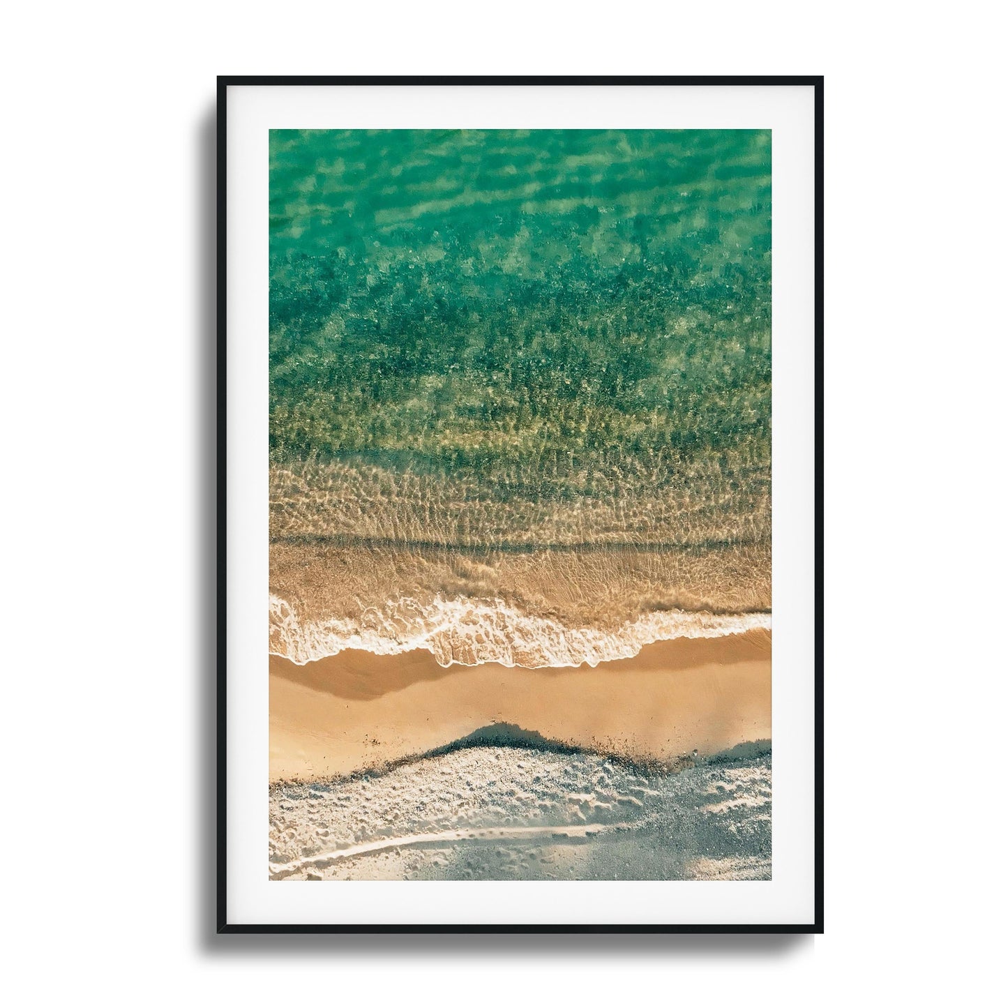 Golden Beach Layers Framed Art
