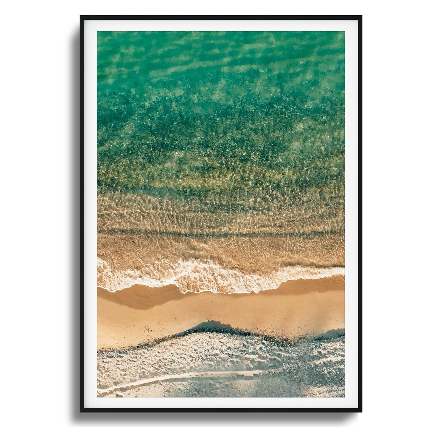 Golden Beach Layers Framed Art