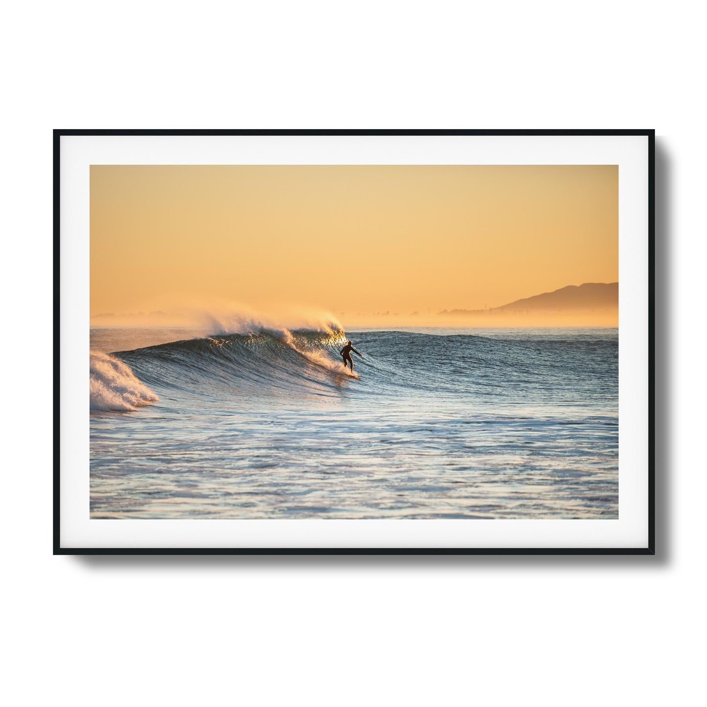 Golden Hour Surfer Framed Art