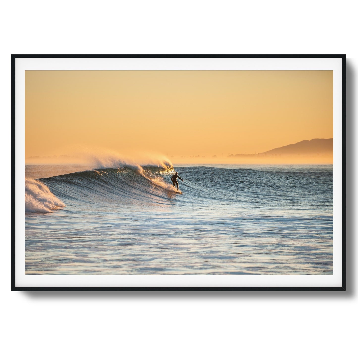 Golden Hour Surfer Framed Art