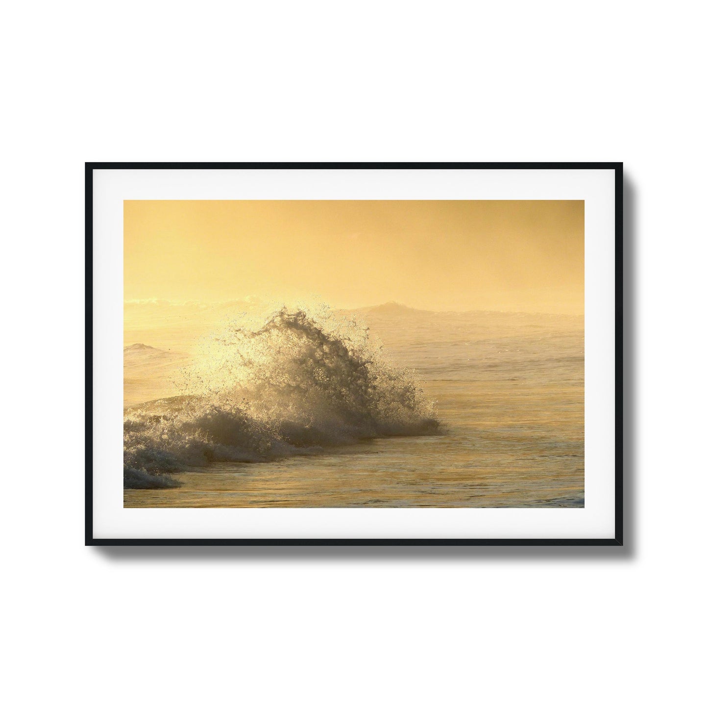 Golden Waveburst Framed Art
