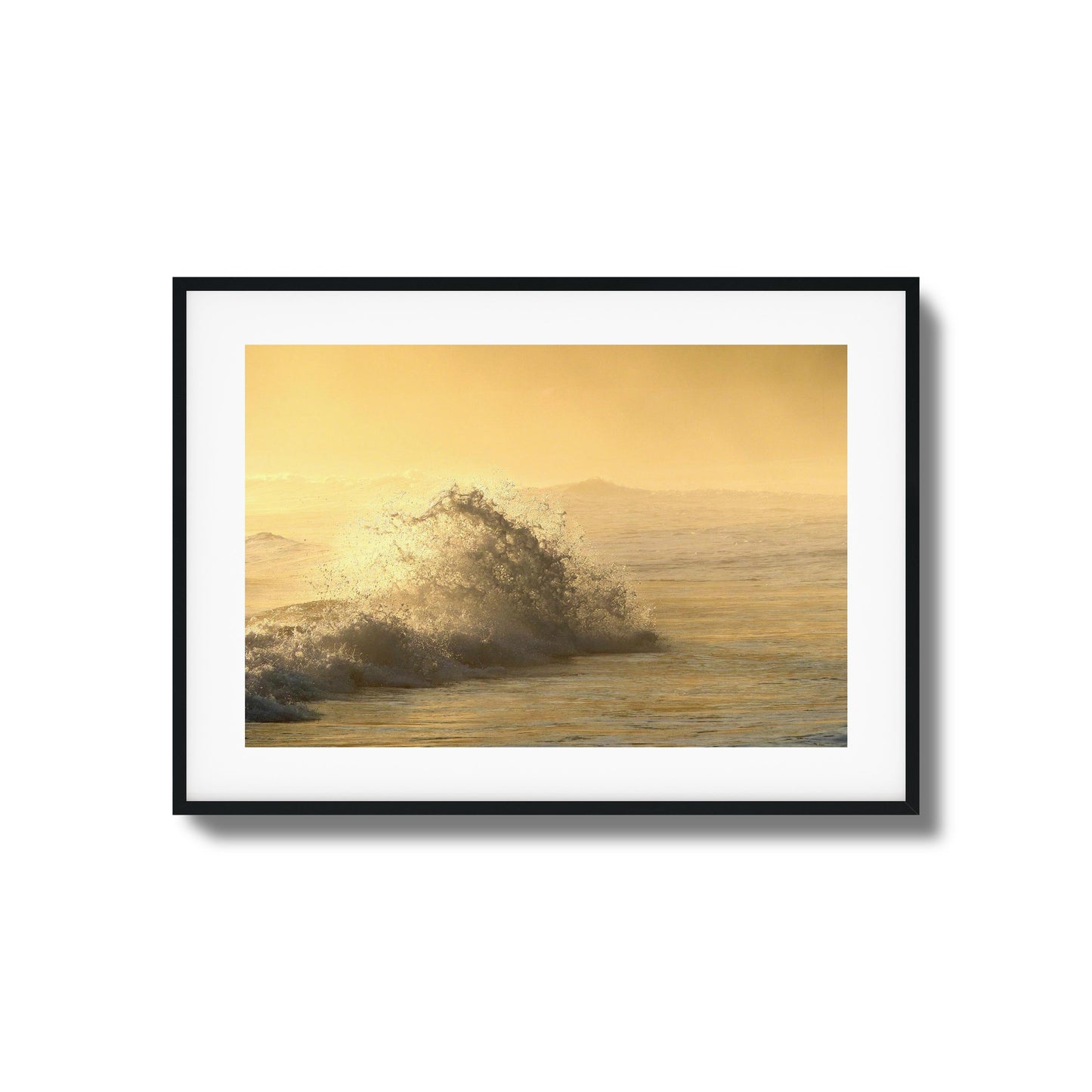 Golden Waveburst Framed Art