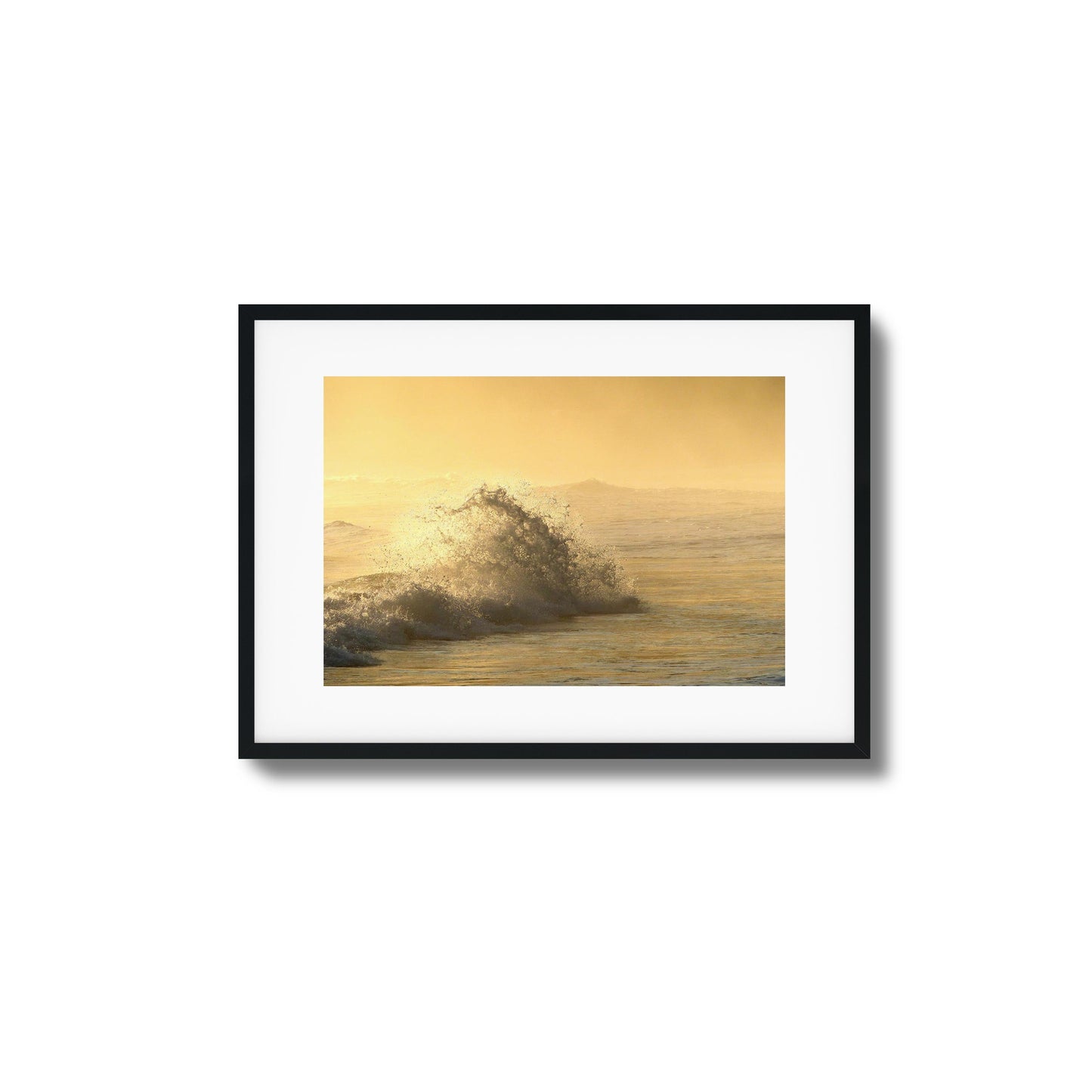 Golden Waveburst Framed Art