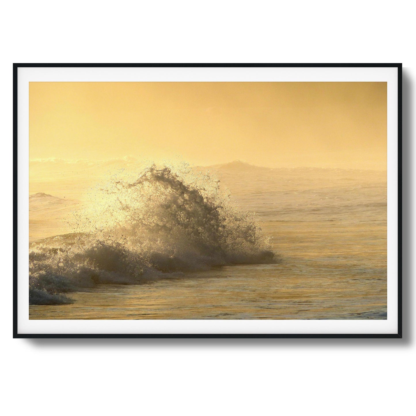 Golden Waveburst Framed Art