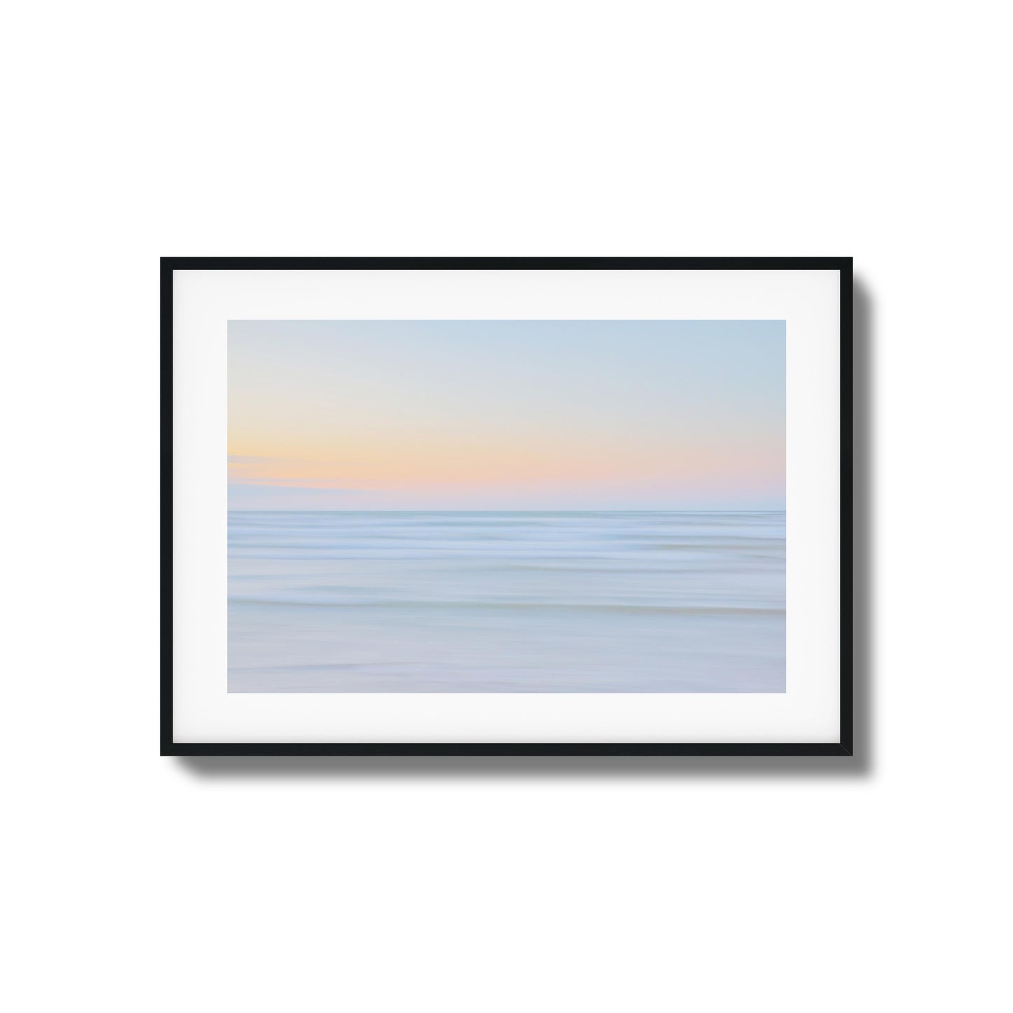 Minimal Soft Ocean Sunset Framed Art
