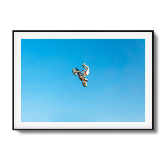 Motocross Stunt Framed Art - Assure Spark