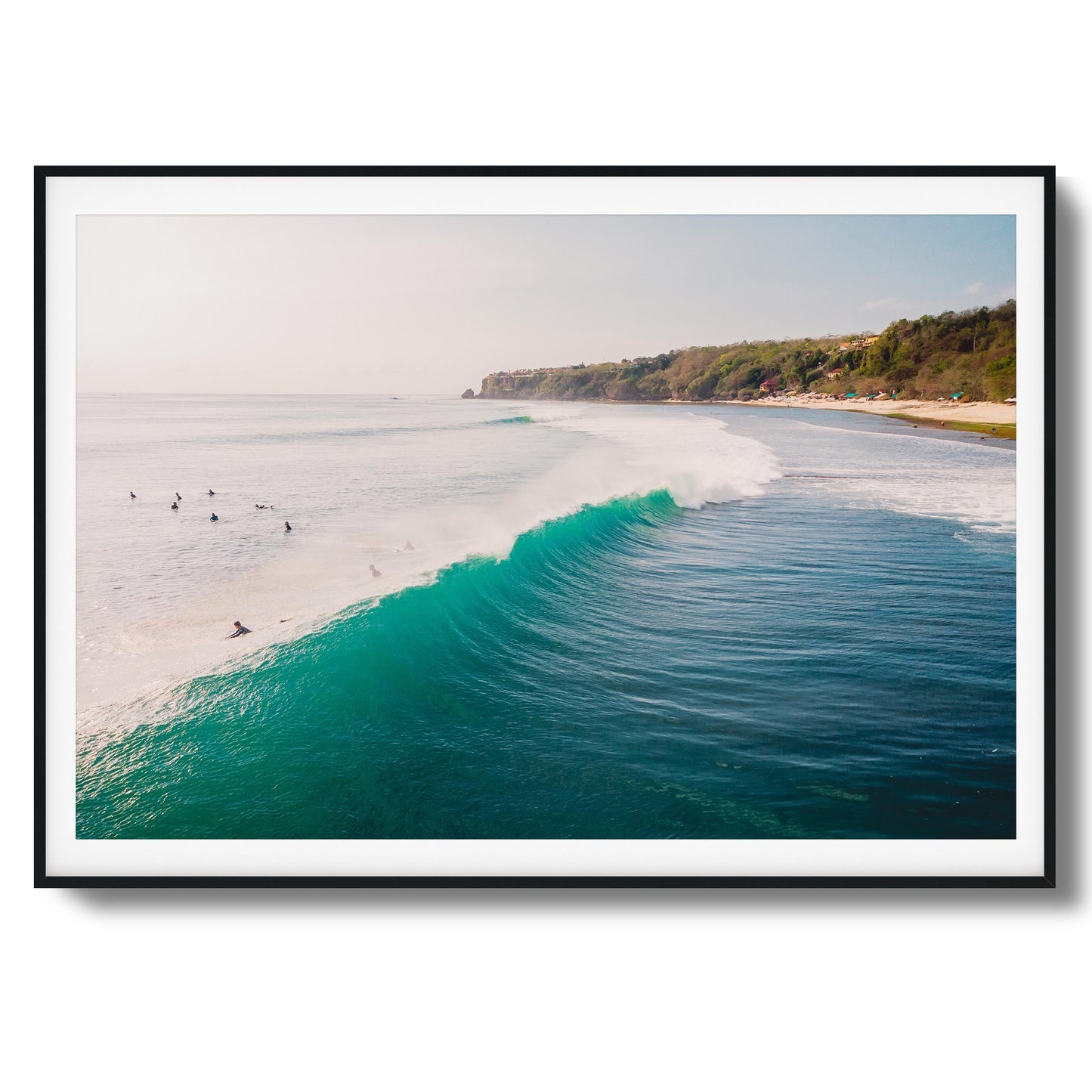 Ocean Wave Lineup Surf View Framed Art