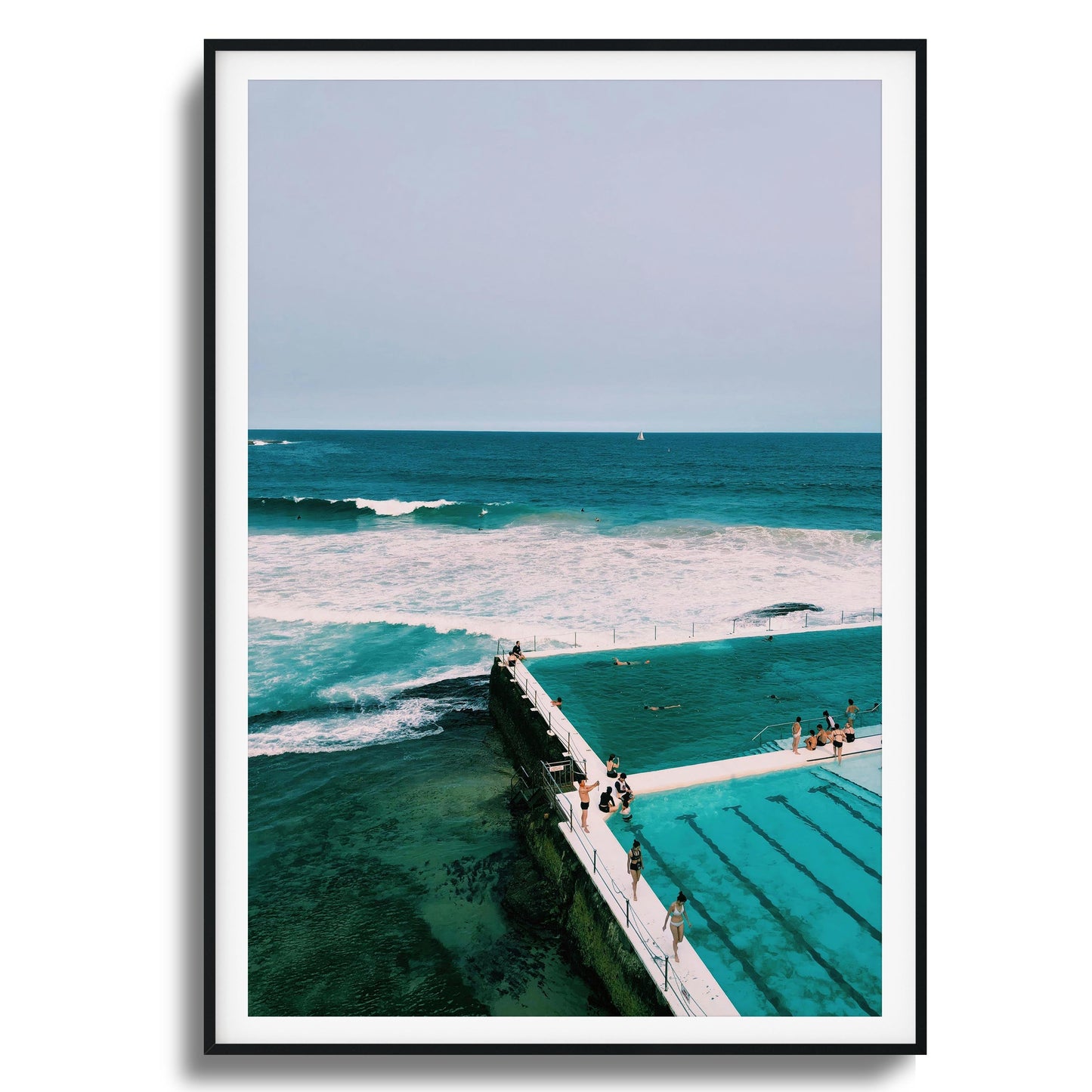 Poolside Break Framed Art