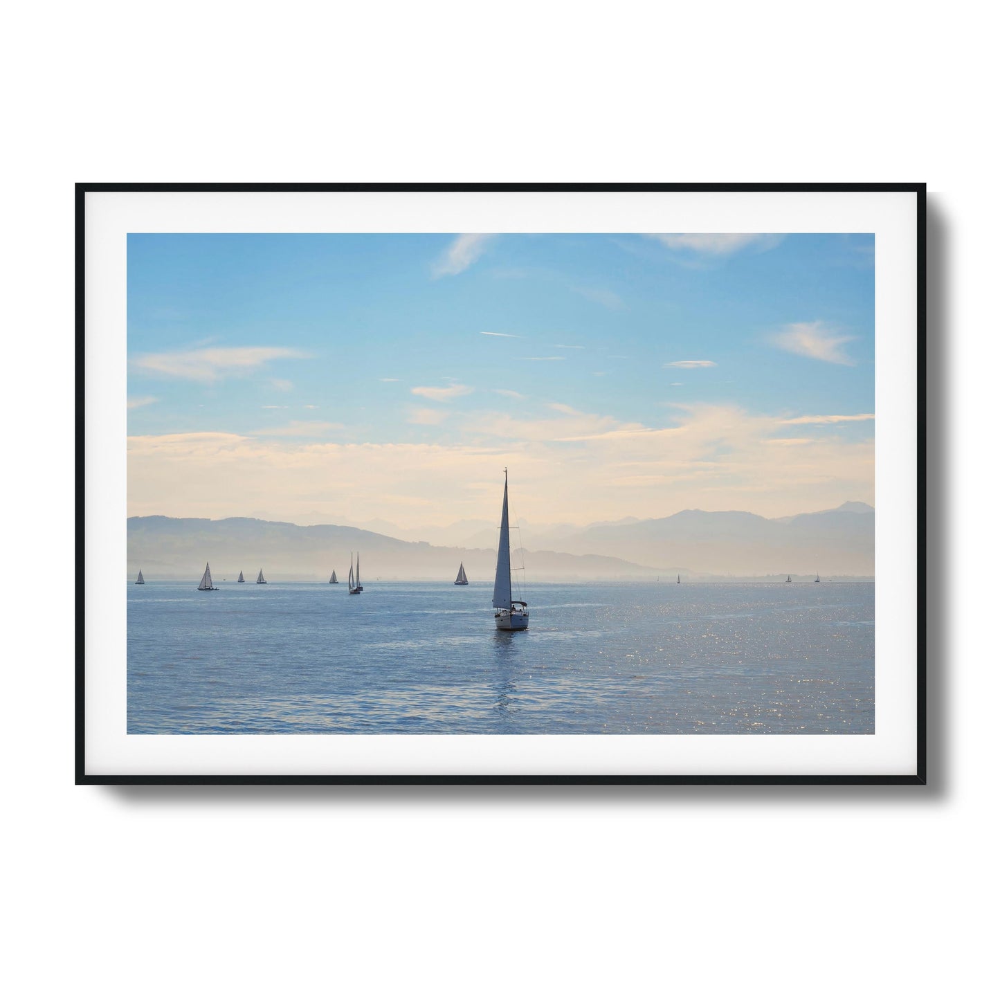 Sailboats on Tranquil Waters Art
