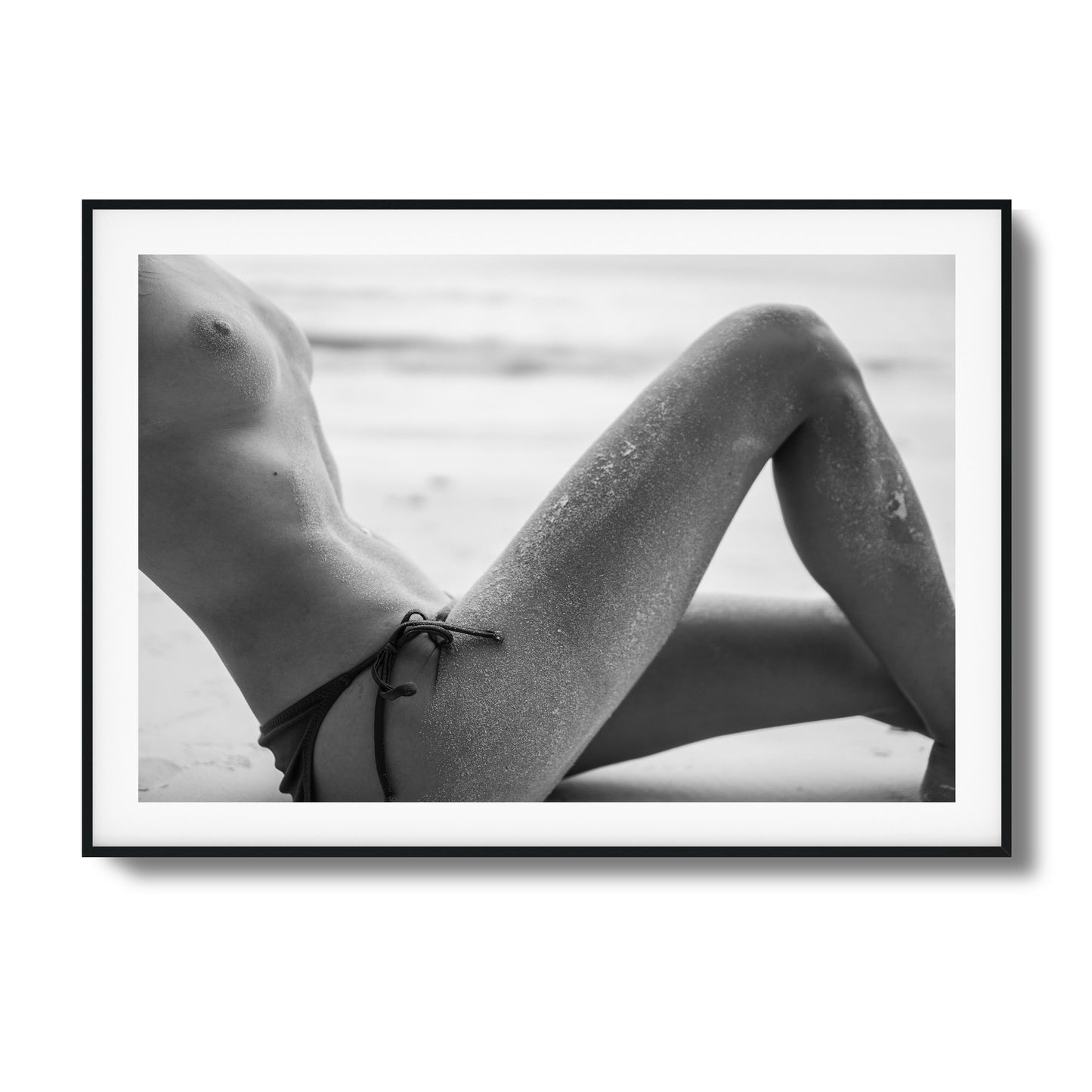 Sand-Covered Curves Framed Art