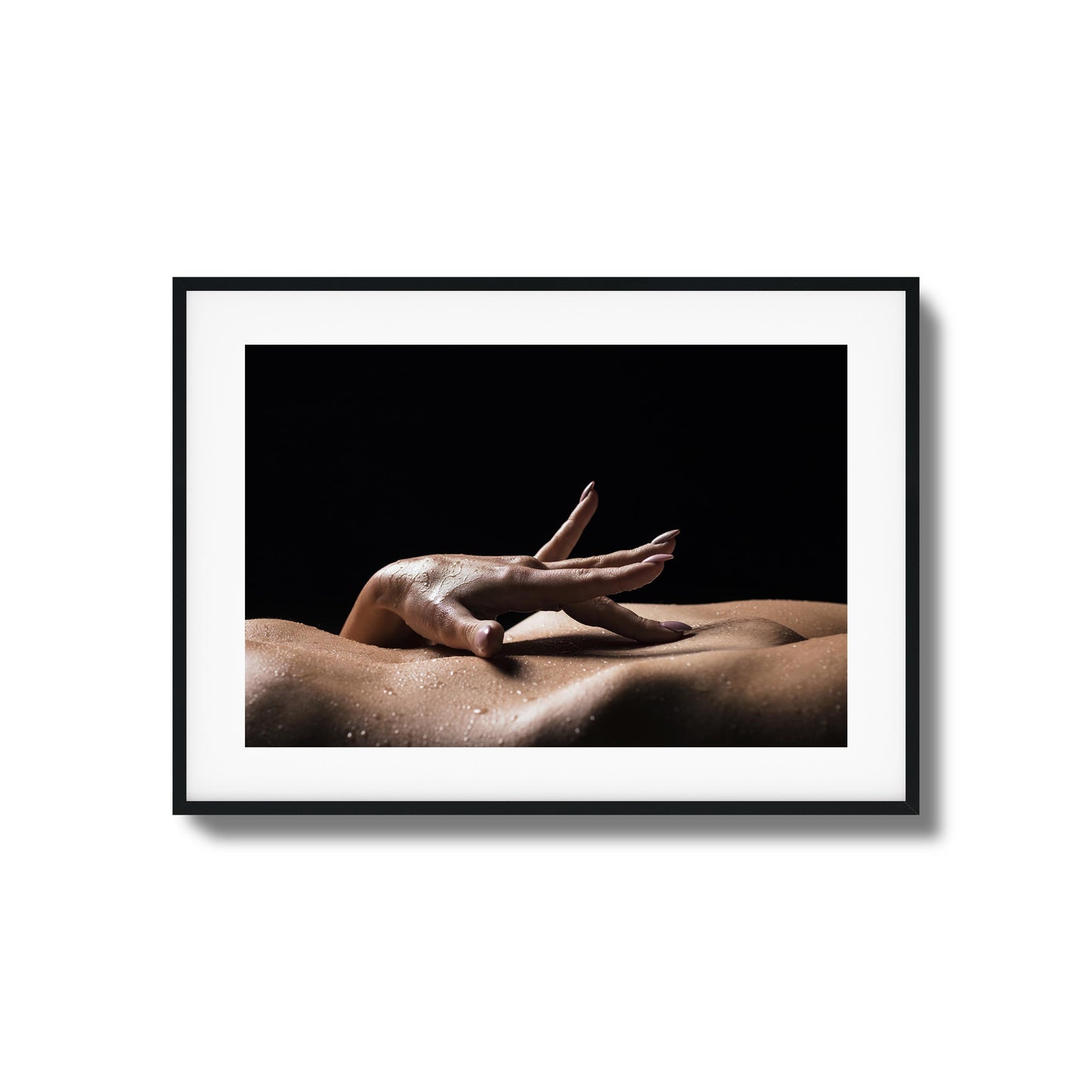 Wet Touch on Curves Framed Art
