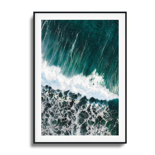 Aqua Curtain Framed Art