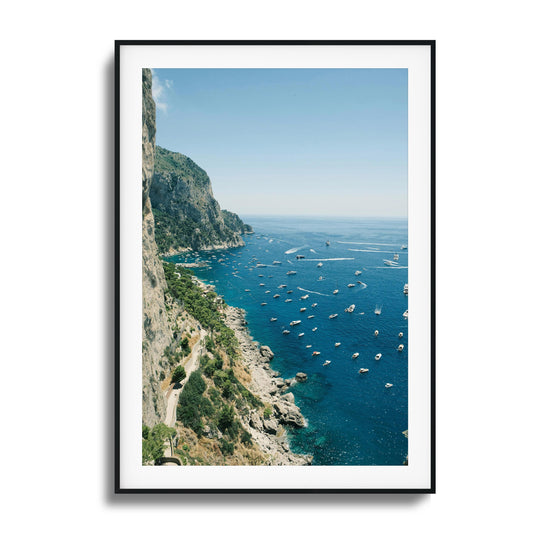 Boats on the Amalfi Coastline