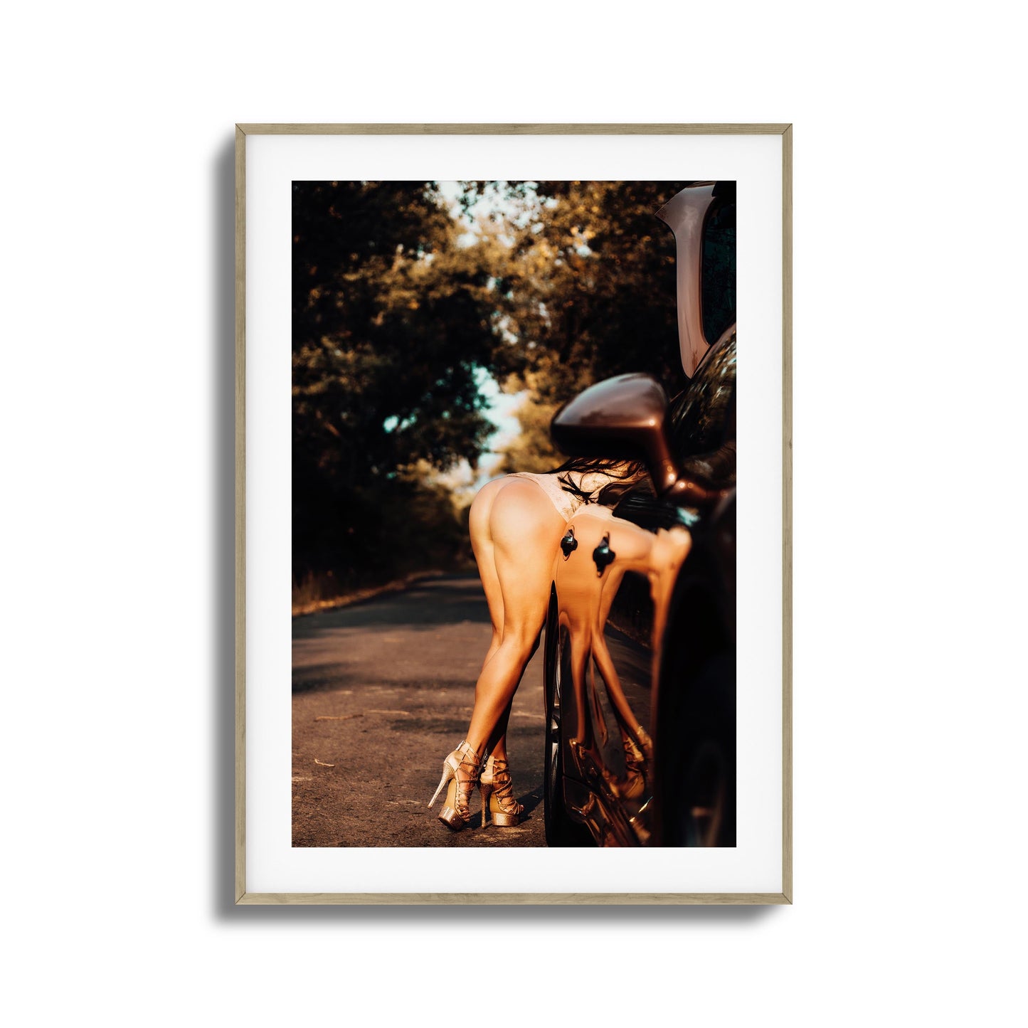 Bent Over Reflections Framed Art