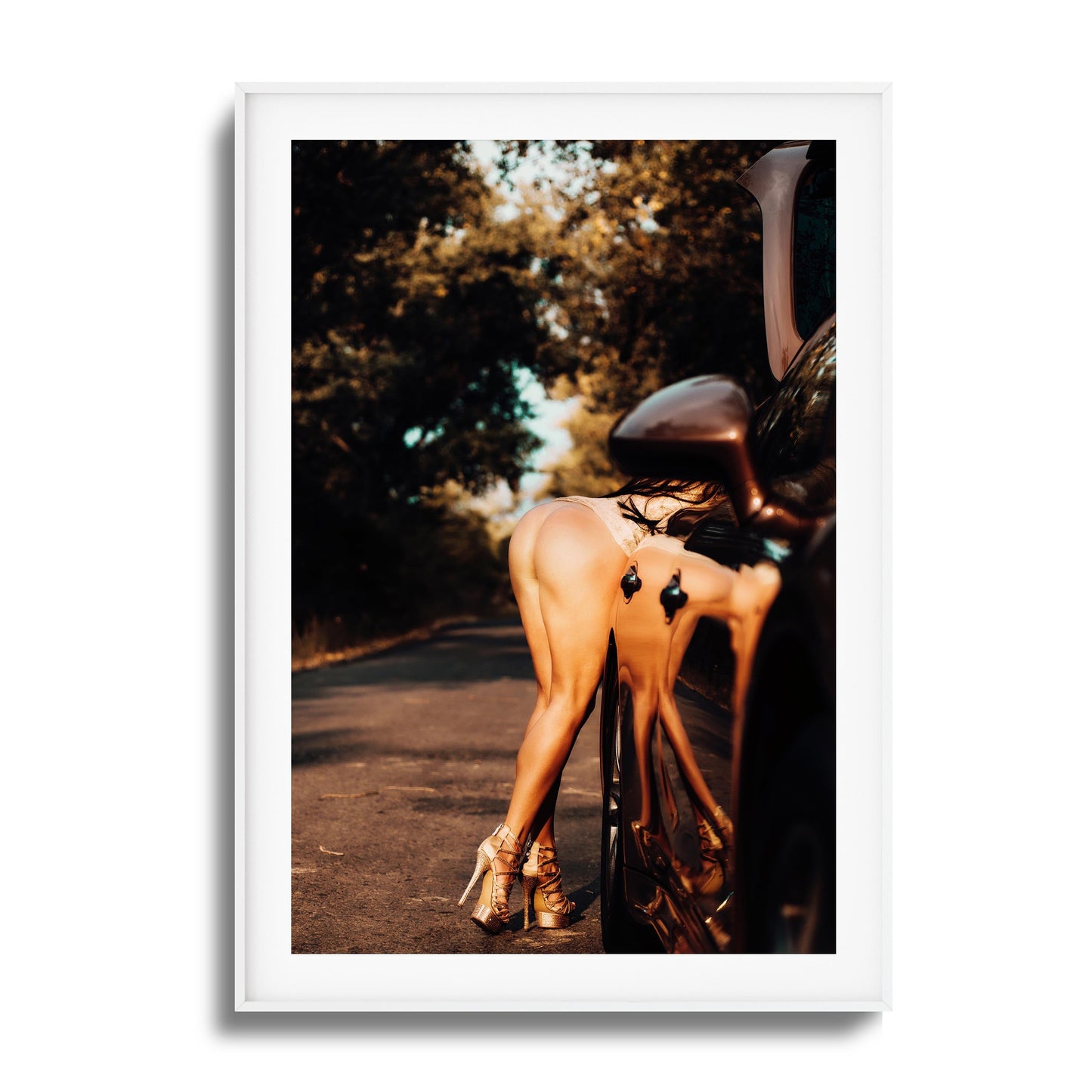 Bent Over Reflections Framed Art