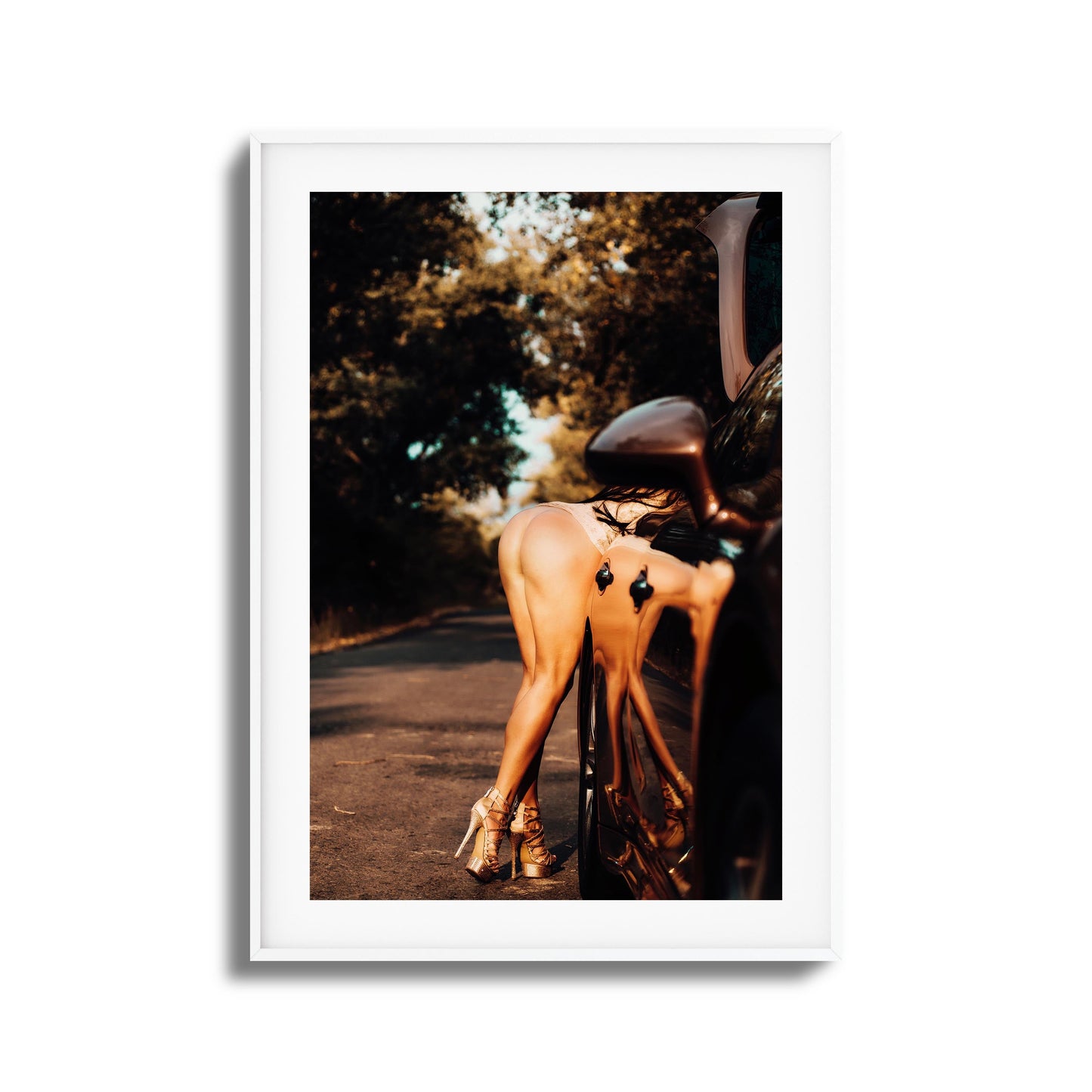 Bent Over Reflections Framed Art