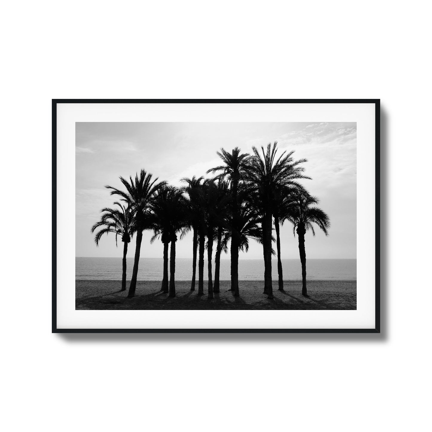 Black Palm Silhouettes Framed Art
