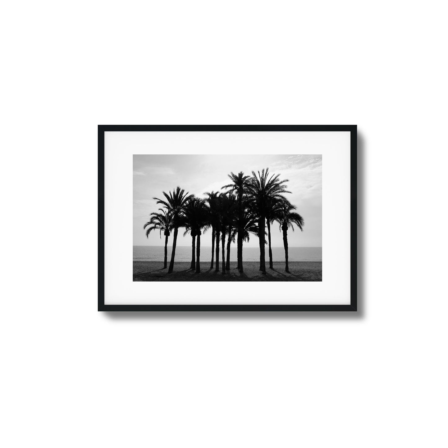 Black Palm Silhouettes Framed Art