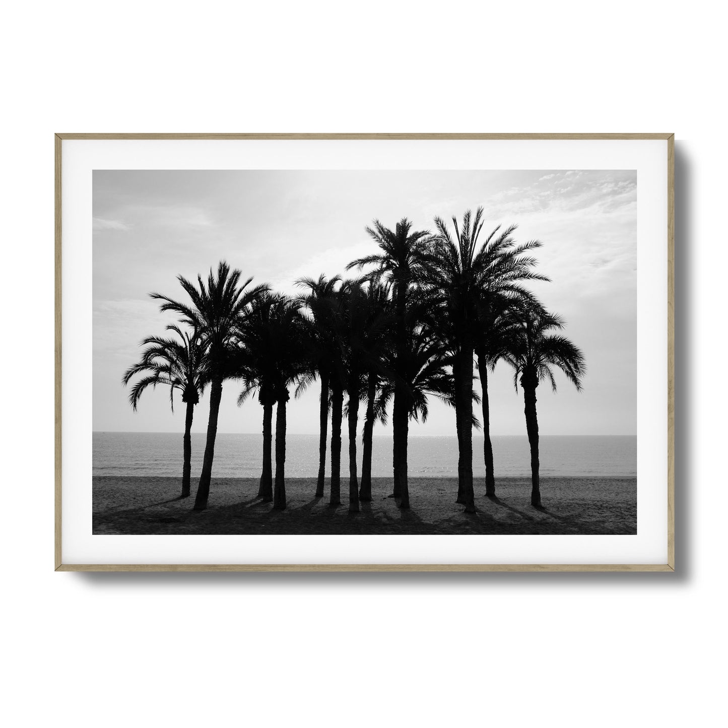 Black Palm Silhouettes Framed Art