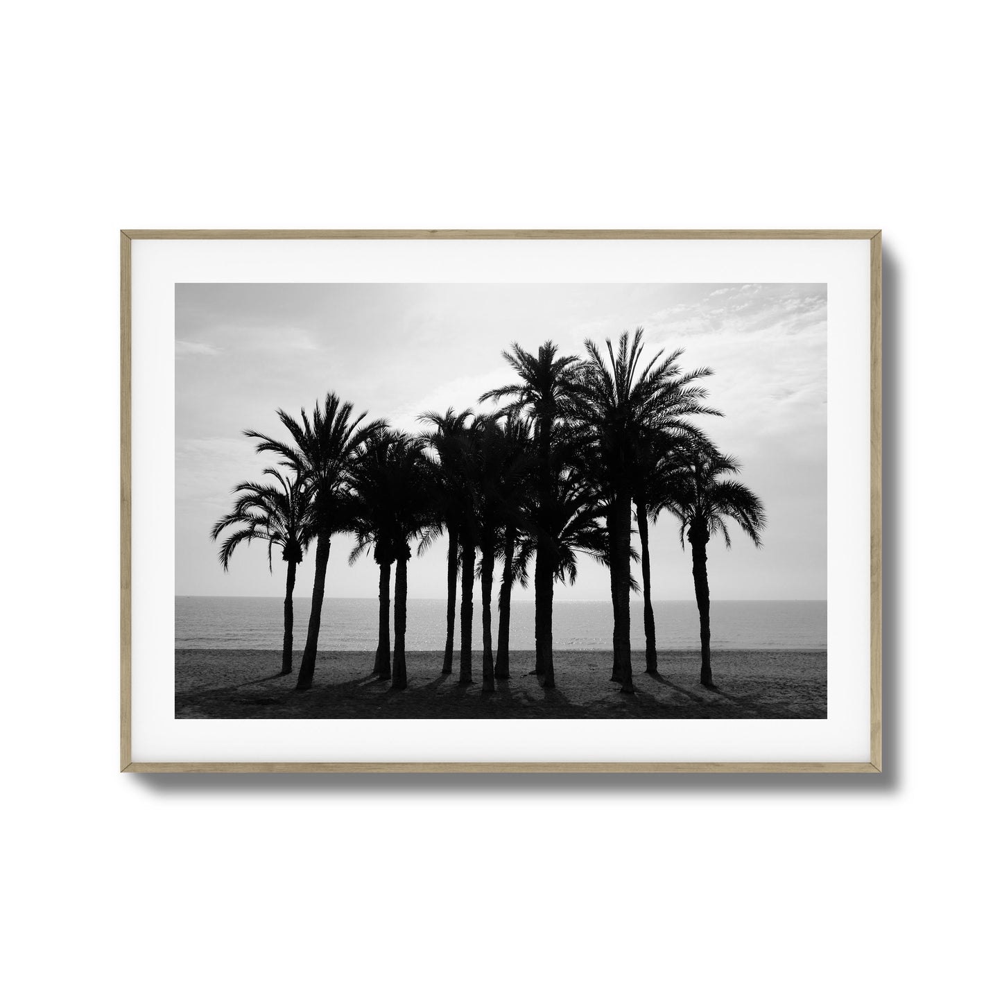 Black Palm Silhouettes Framed Art