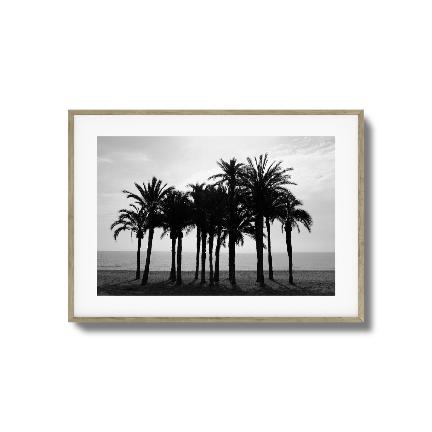 Black Palm Silhouettes Framed Art