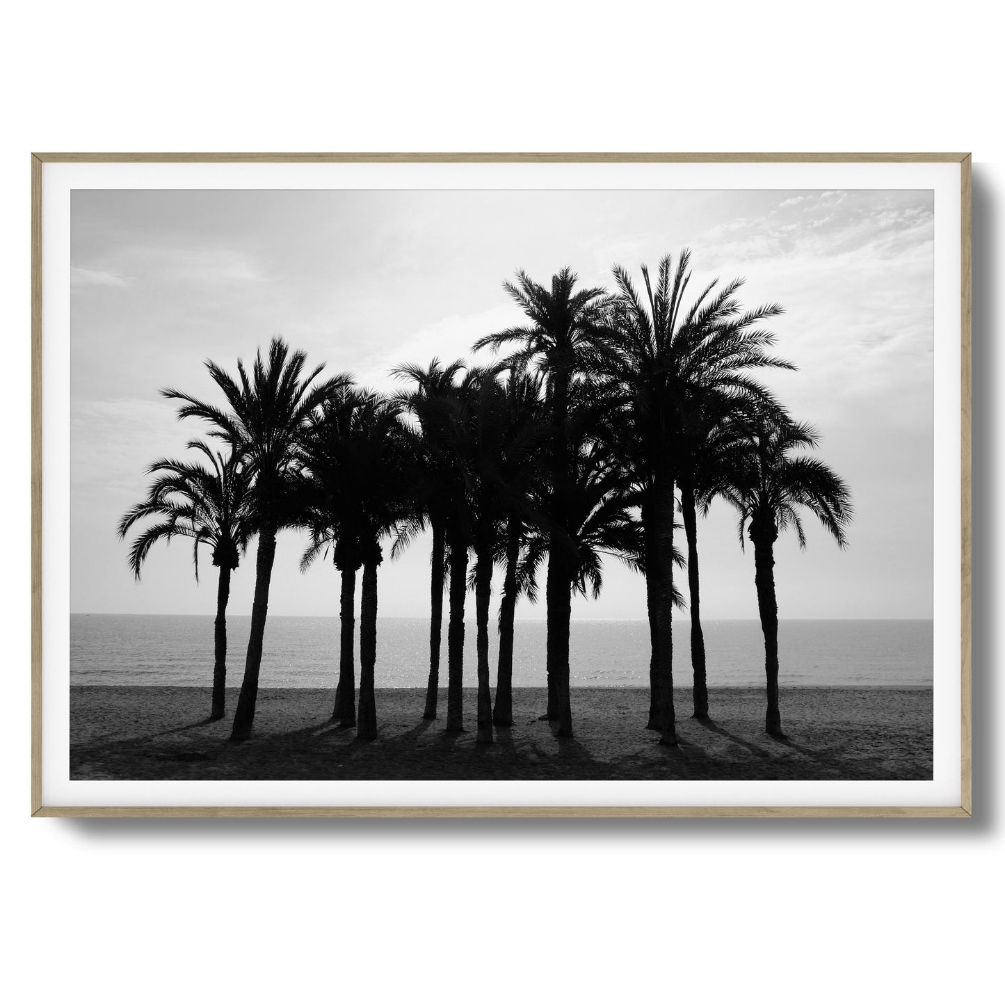 Black Palm Silhouettes Framed Art