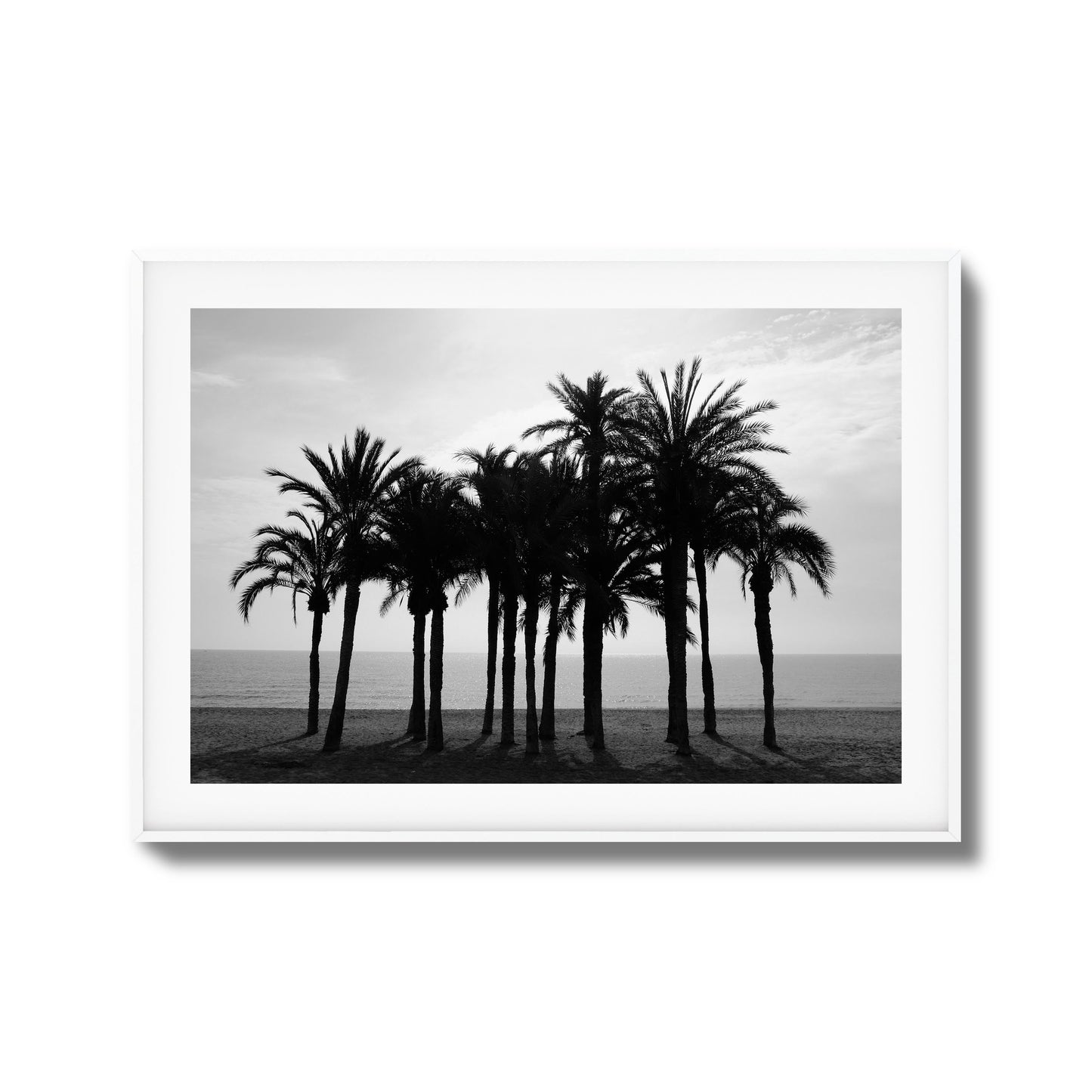 Black Palm Silhouettes Framed Art
