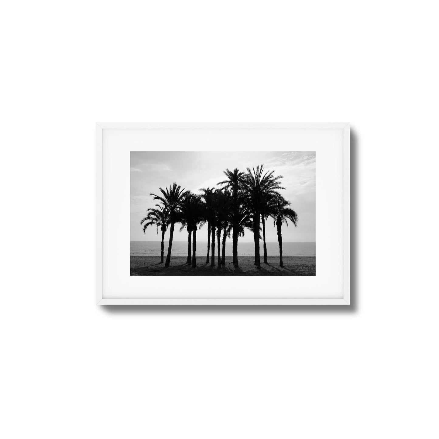 Black Palm Silhouettes Framed Art
