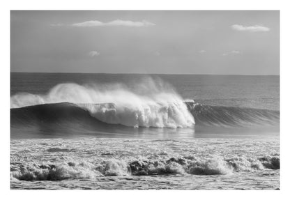 Black & White Wave Crash Framed Art