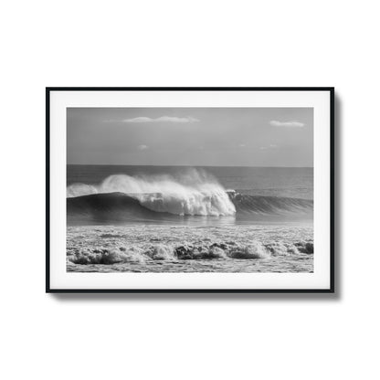 Black & White Wave Crash Framed Art