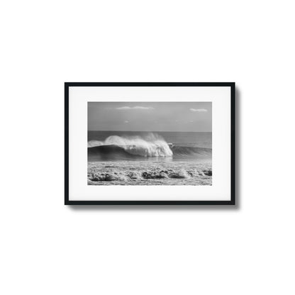 Black & White Wave Crash Framed Art