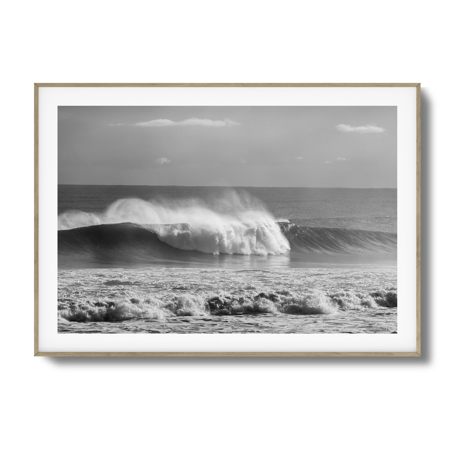 Black & White Wave Crash Framed Art