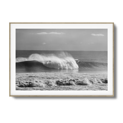 Black & White Wave Crash Framed Art