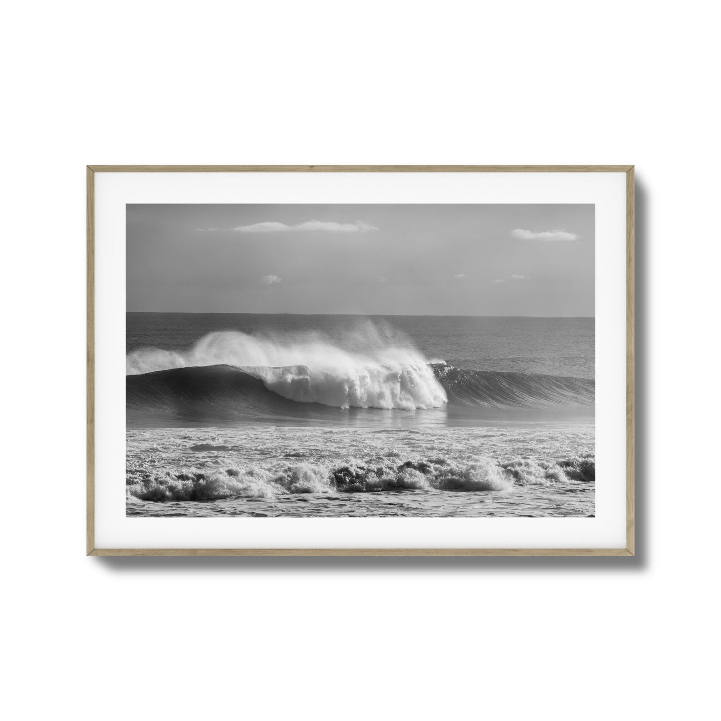 Black & White Wave Crash Framed Art