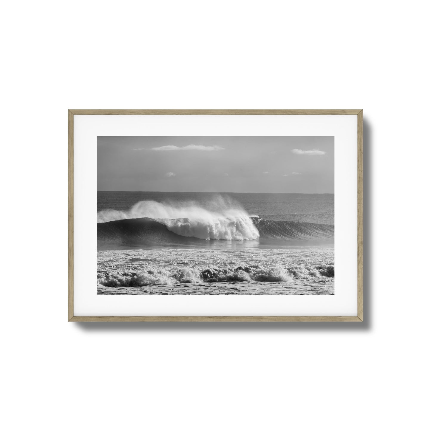 Black & White Wave Crash Framed Art