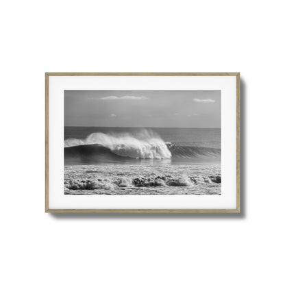 Black & White Wave Crash Framed Art