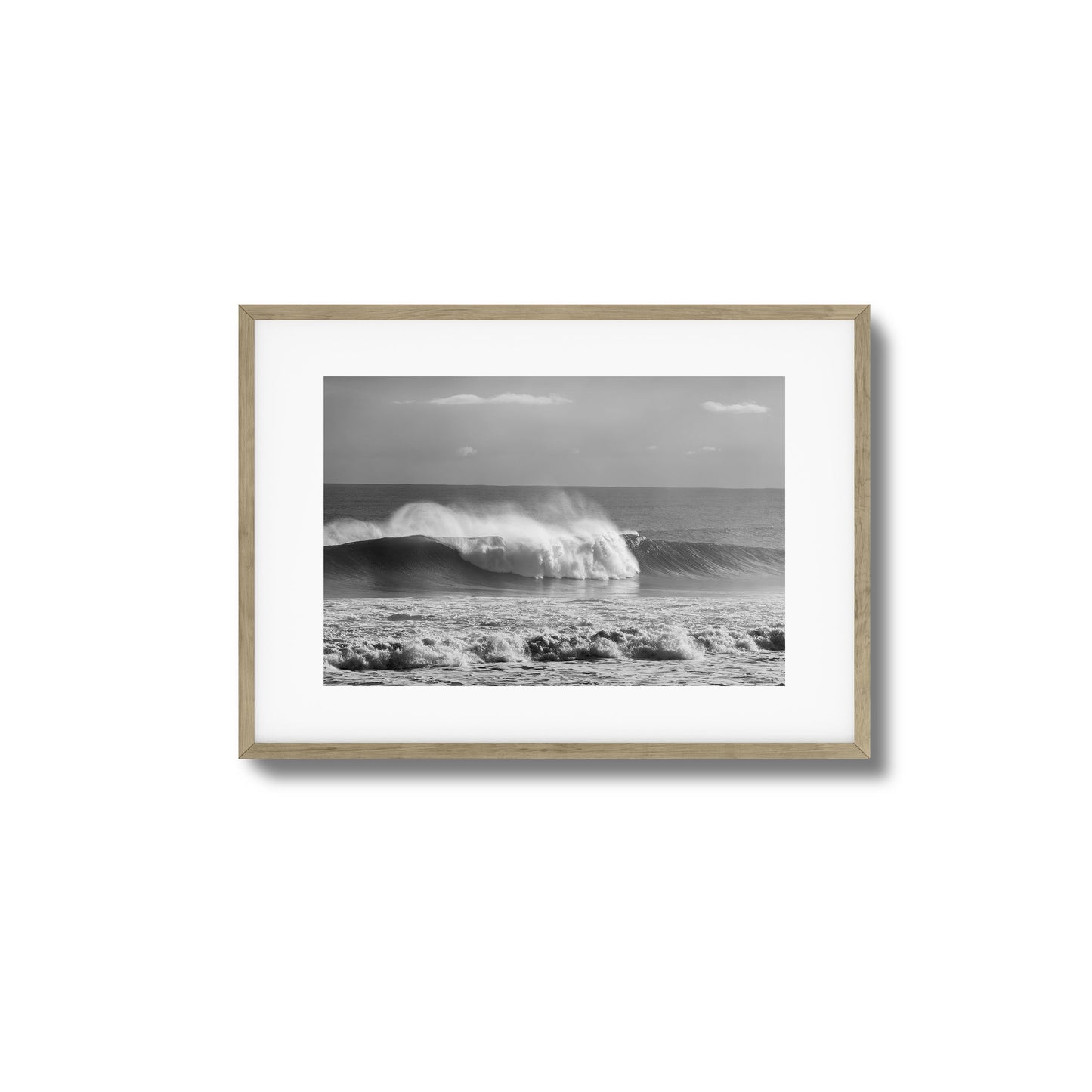 Black & White Wave Crash Framed Art