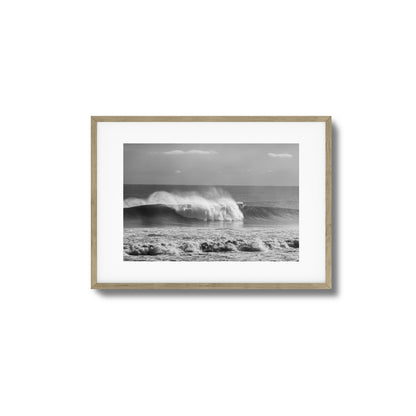 Black & White Wave Crash Framed Art