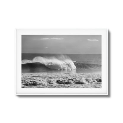 Black & White Wave Crash Framed Art