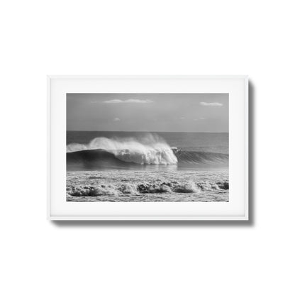 Black & White Wave Crash Framed Art