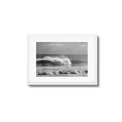 Black & White Wave Crash Framed Art